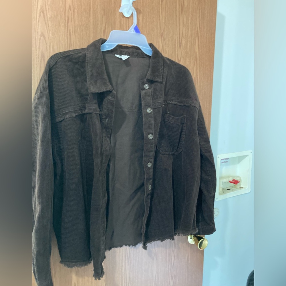 Light weight Cordurory jacket with frayed ends